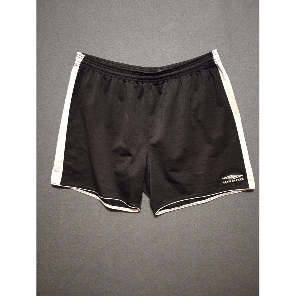 Vintage 90s Umbro Soccer Shorts Black Nylon XL